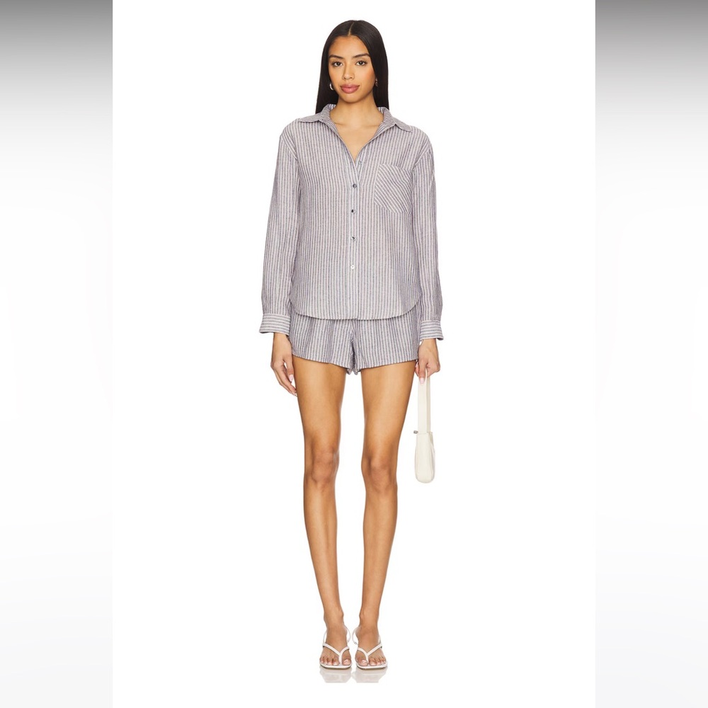 Heartloom Cliff Set in Striped Indigo Size XS